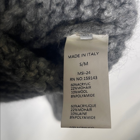 FRNCH PARIS GRAY MITCHELL KNIT SWEATER MADE IN ITALY MOHAIR WOOL SMALL/MEDIUM - Picture 4 of 6